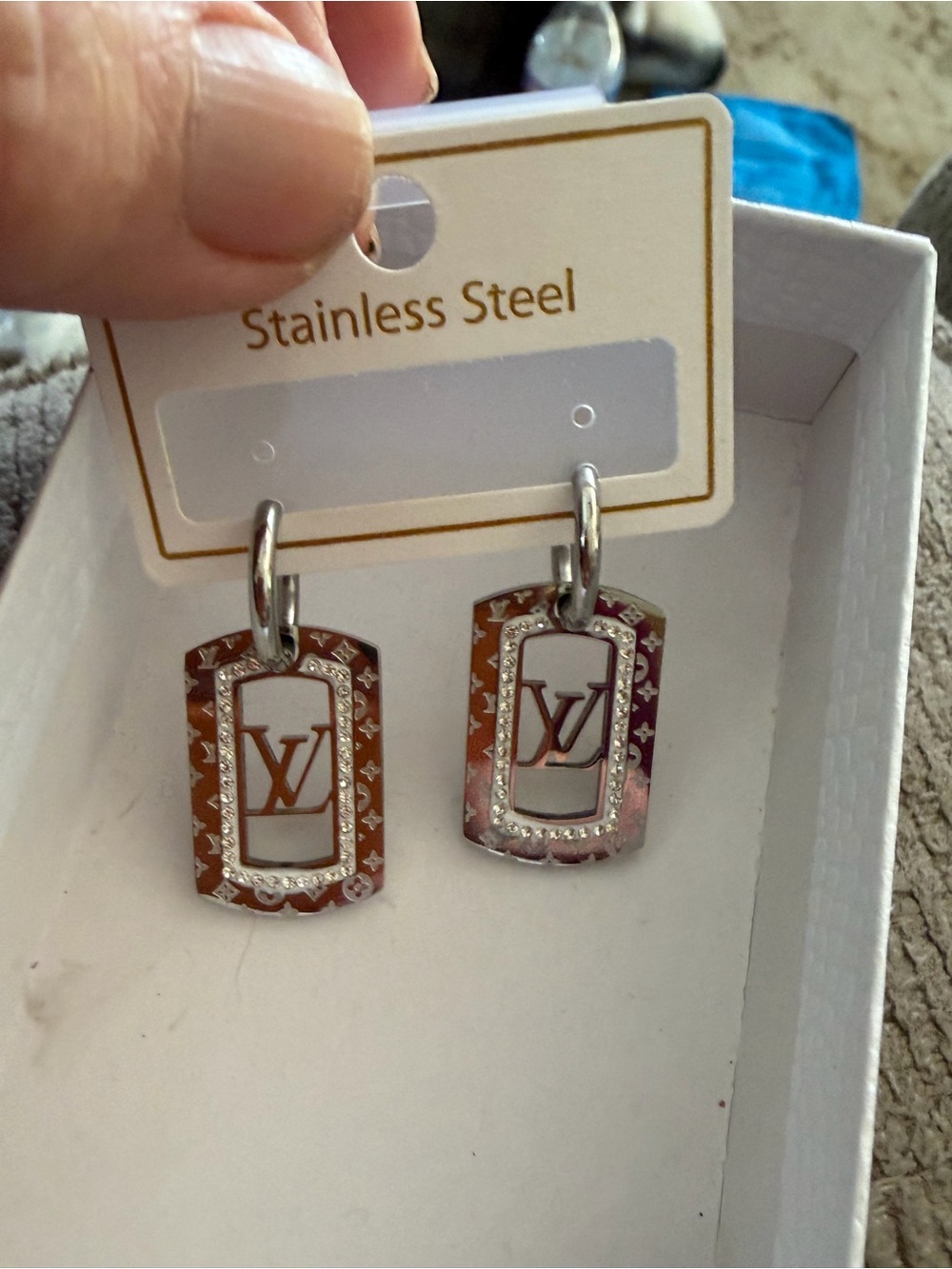 Stainless Steel Silver-tone hoop Earrings, stainless steel, fashion jewelry